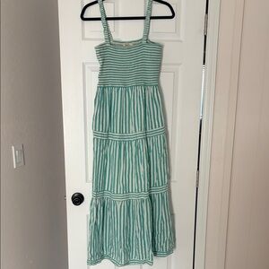 Marine Layer Striped Green and White Maxi Dress